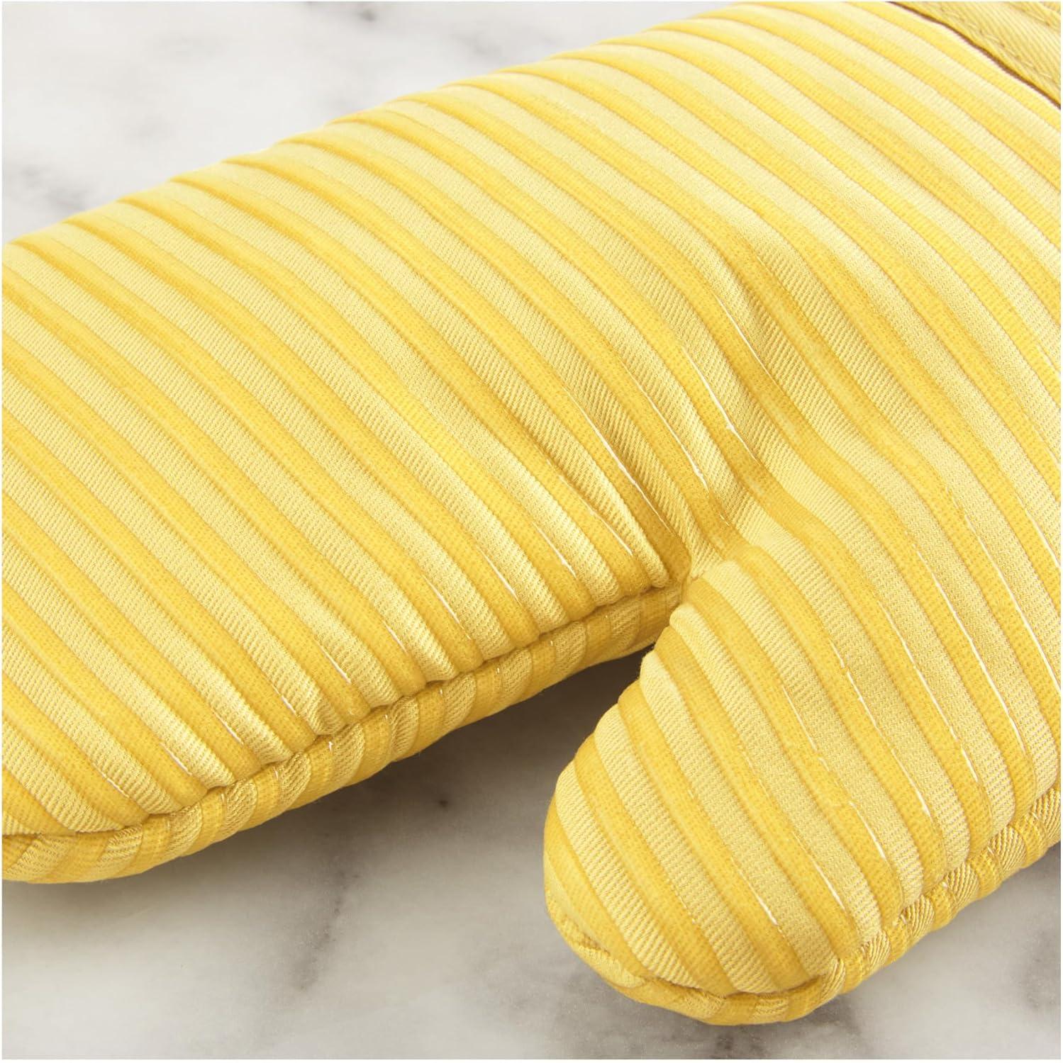 imageKITCHENAID Quilted Cotton Terry Cloth Oven Mitt Pot Holder Kitchen Towel 4Pack Set Heat Resistant Silicone Grip 16quotx26quot 7quotx13quot ampamp 7quotx10quot Aqua SkyButter Yellow