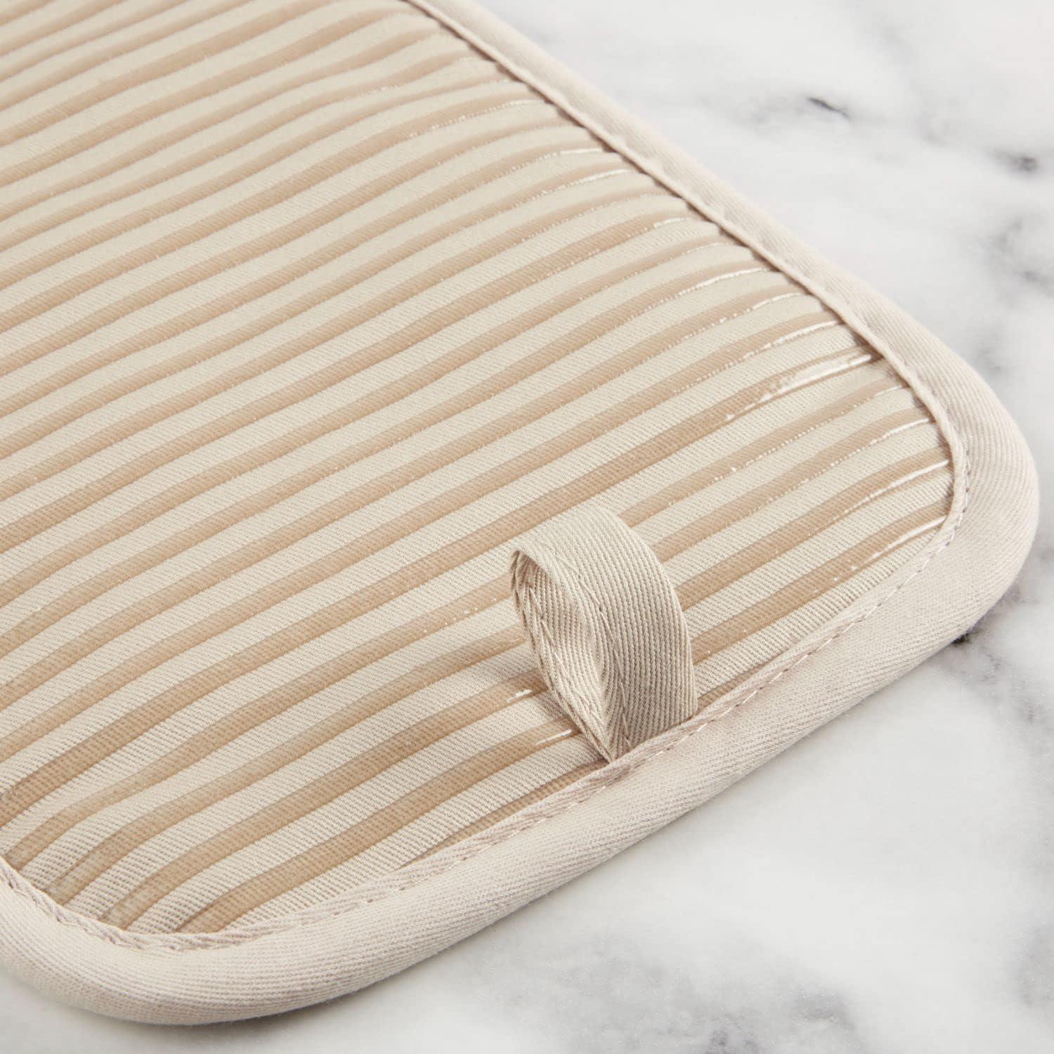 imageKITCHENAID Quilted Cotton Terry Cloth Oven Mitt Pot Holder Kitchen Towel 4Pack Set Heat Resistant Silicone Grip 16quotx26quot 7quotx13quot ampamp 7quotx10quot Aqua SkyMilkshake