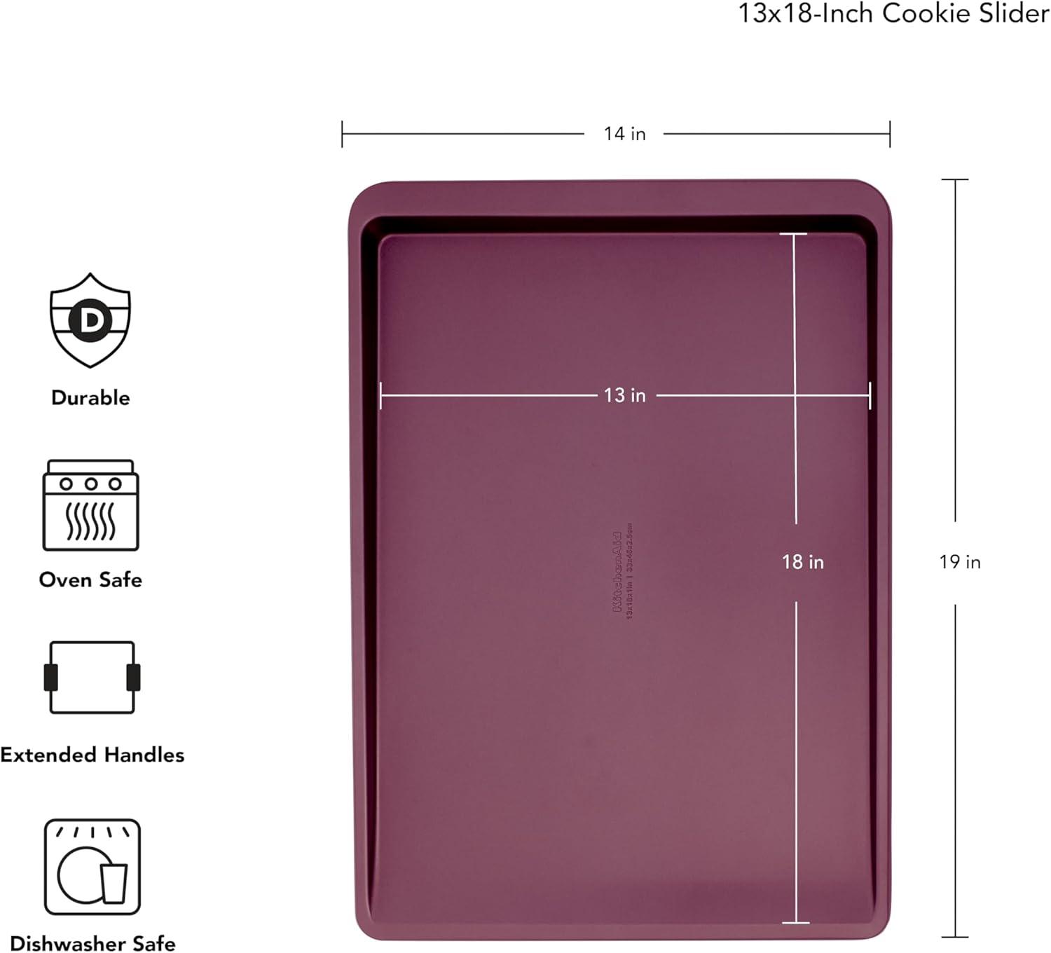 imageKitchenAid 10x15in Nonstick Aluminized Steel Cookie Slider Mineral WaterBeetroot