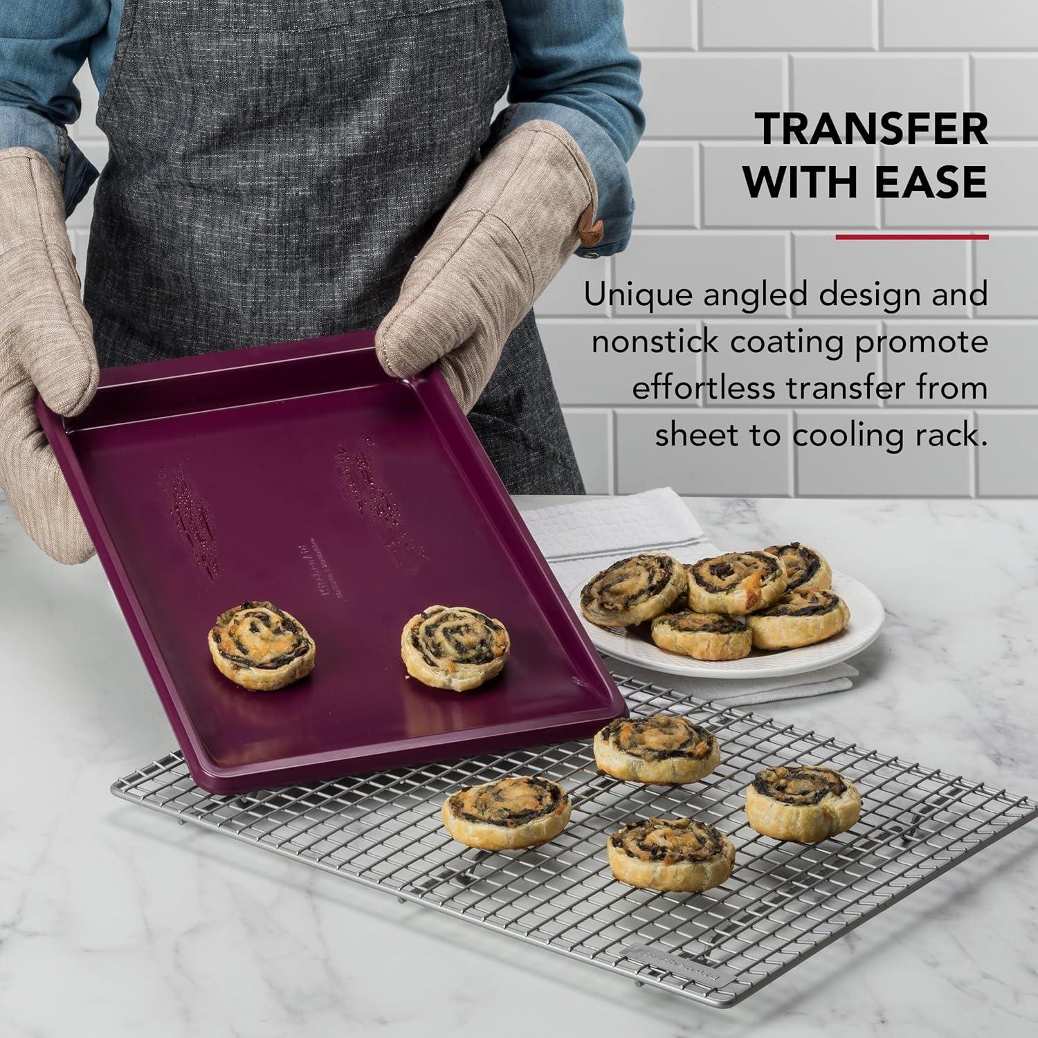 imageKitchenAid 10x15in Nonstick Aluminized Steel Cookie Slider Mineral WaterBeetroot