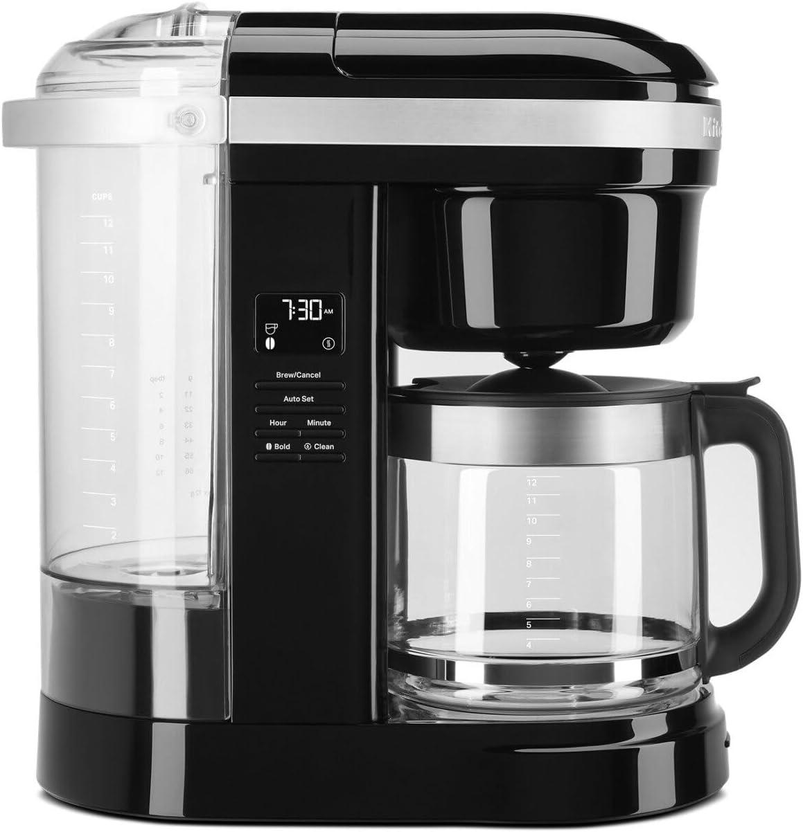 imageKitchenAid 12 Cup Drip Coffee Maker with Spiral Showerhead and Programmable Warming Plate KCM1209 Onyx BlackOnyx Black