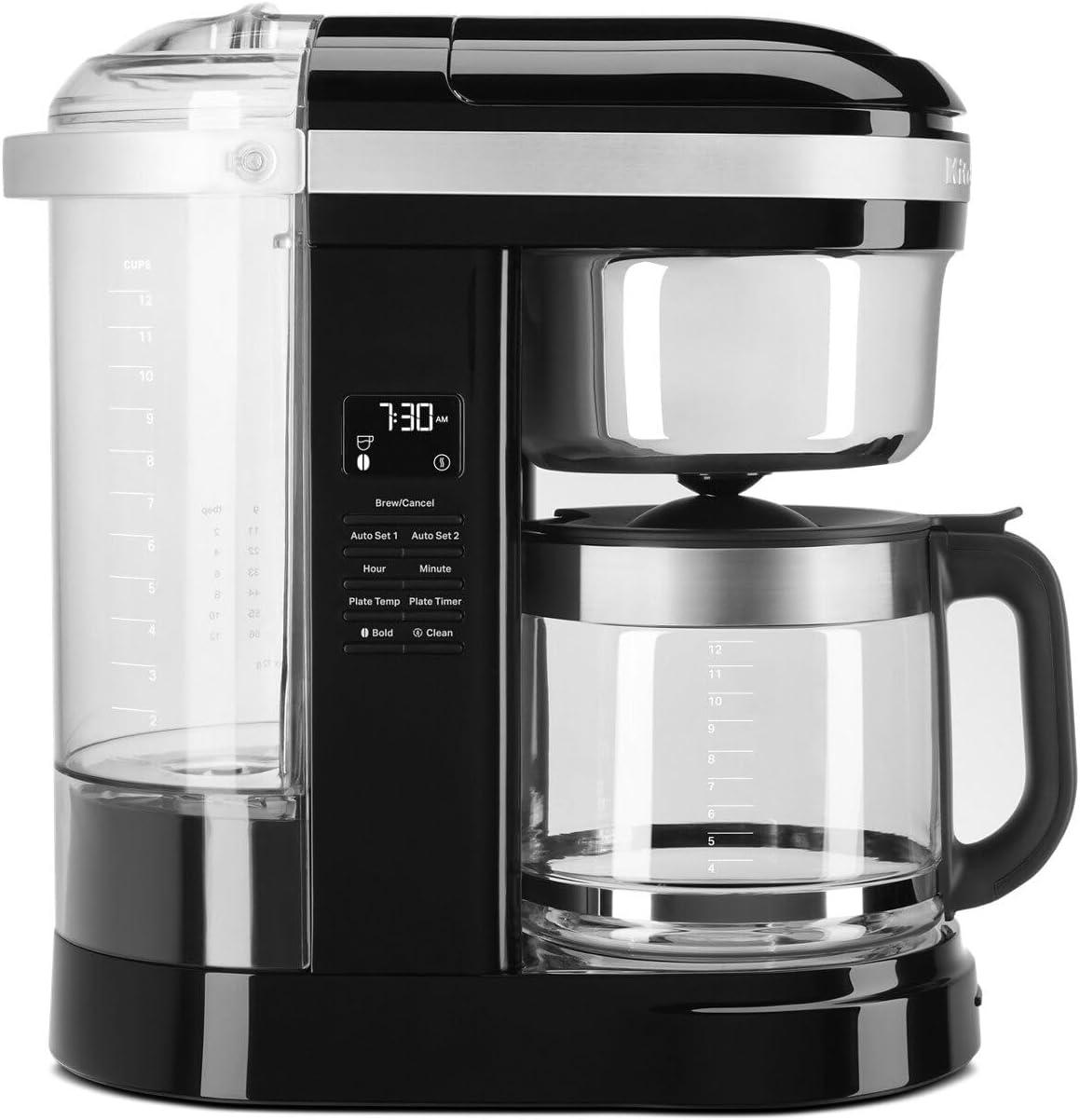 imageKitchenAid 12 Cup Drip Coffee Maker with Spiral Showerhead and Programmable Warming Plate KCM1209 Onyx BlackOnyx Black