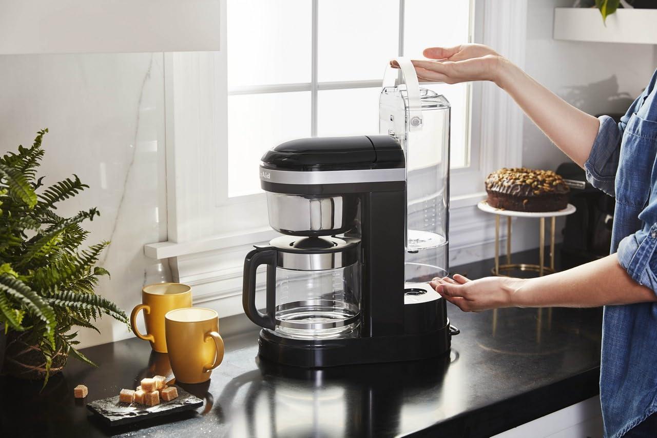 imageKitchenAid 12 Cup Drip Coffee Maker with Spiral Showerhead and Programmable Warming Plate KCM1209 Onyx BlackOnyx Black