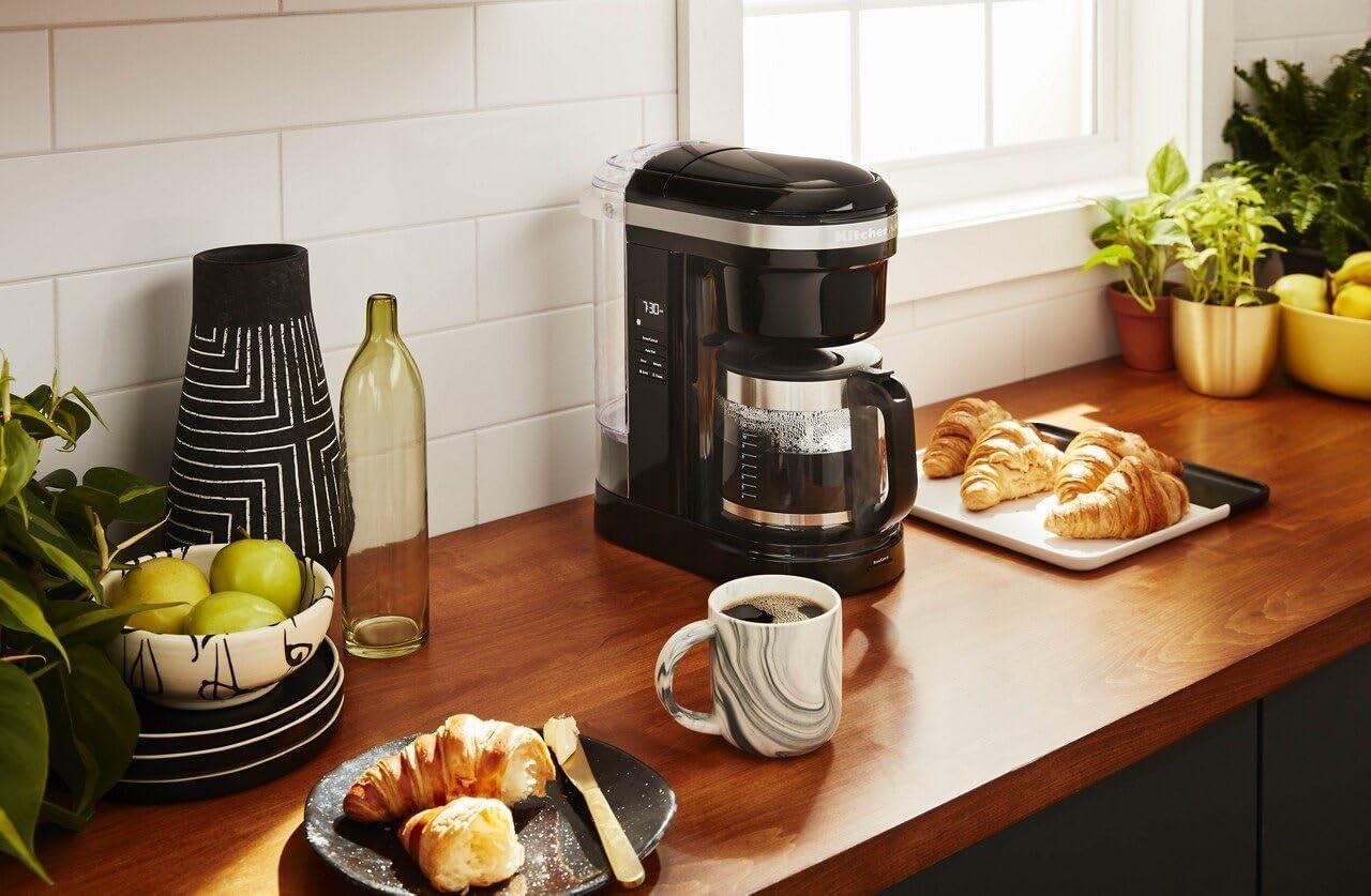 imageKitchenAid 12 Cup Drip Coffee Maker with Spiral Showerhead and Programmable Warming Plate KCM1209 Onyx BlackOnyx Black