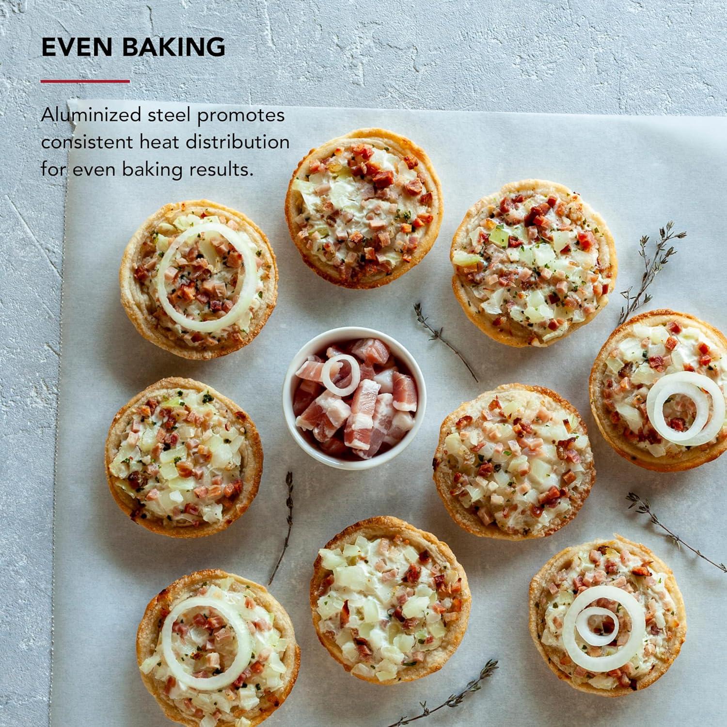 imageKitchenAid 12Cup Nonstick Aluminized Steel Muffin Pan PistachioBlue Velvet