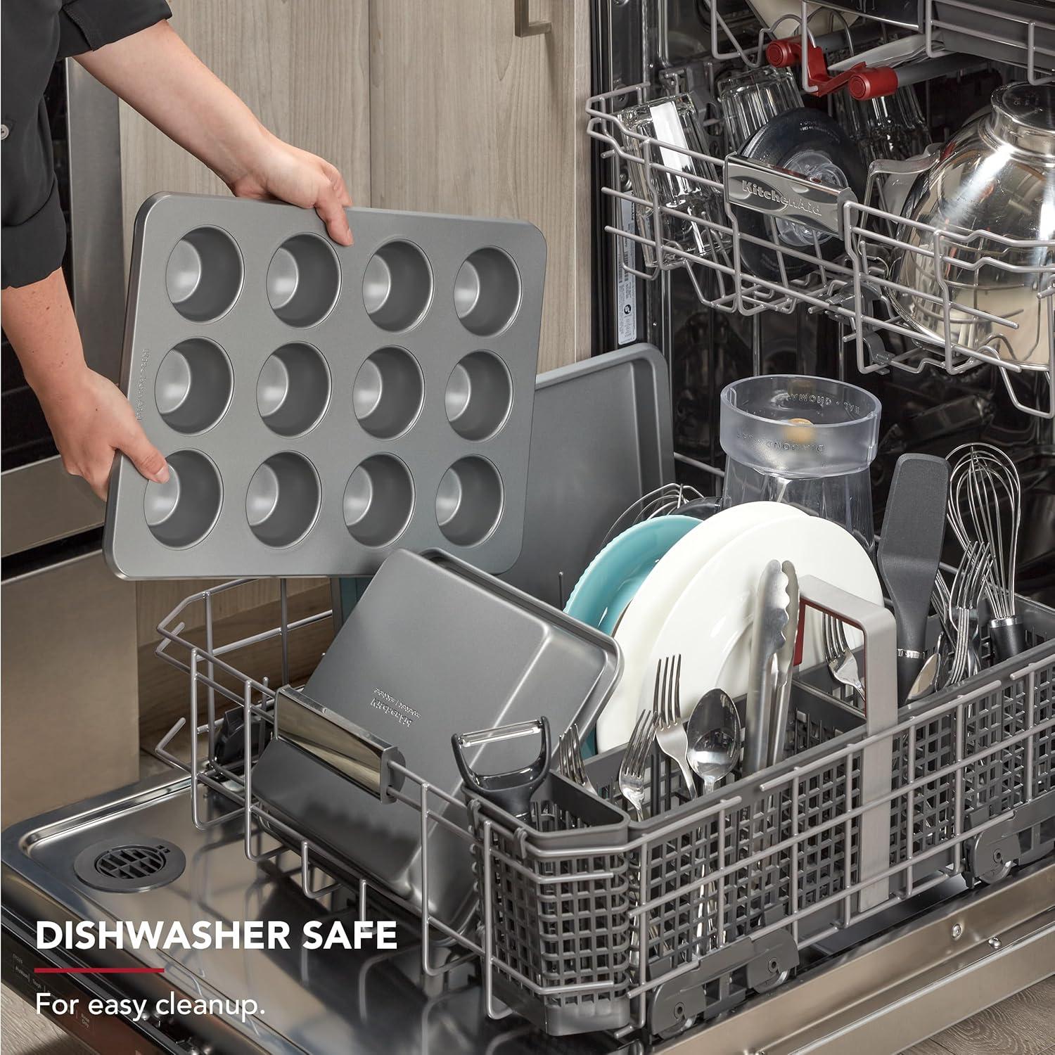 imageKitchenAid 12Cup Nonstick Aluminized Steel Muffin Pan PistachioEvergreen