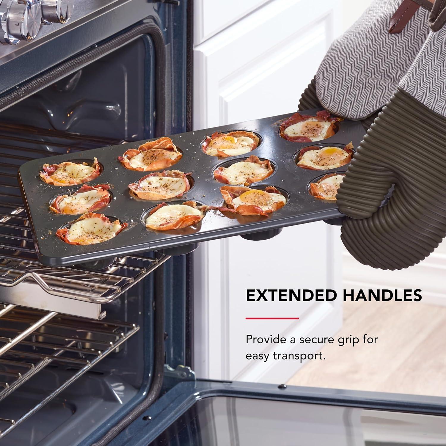 imageKitchenAid 12Cup Nonstick Aluminized Steel Muffin Pan PistachioEvergreen