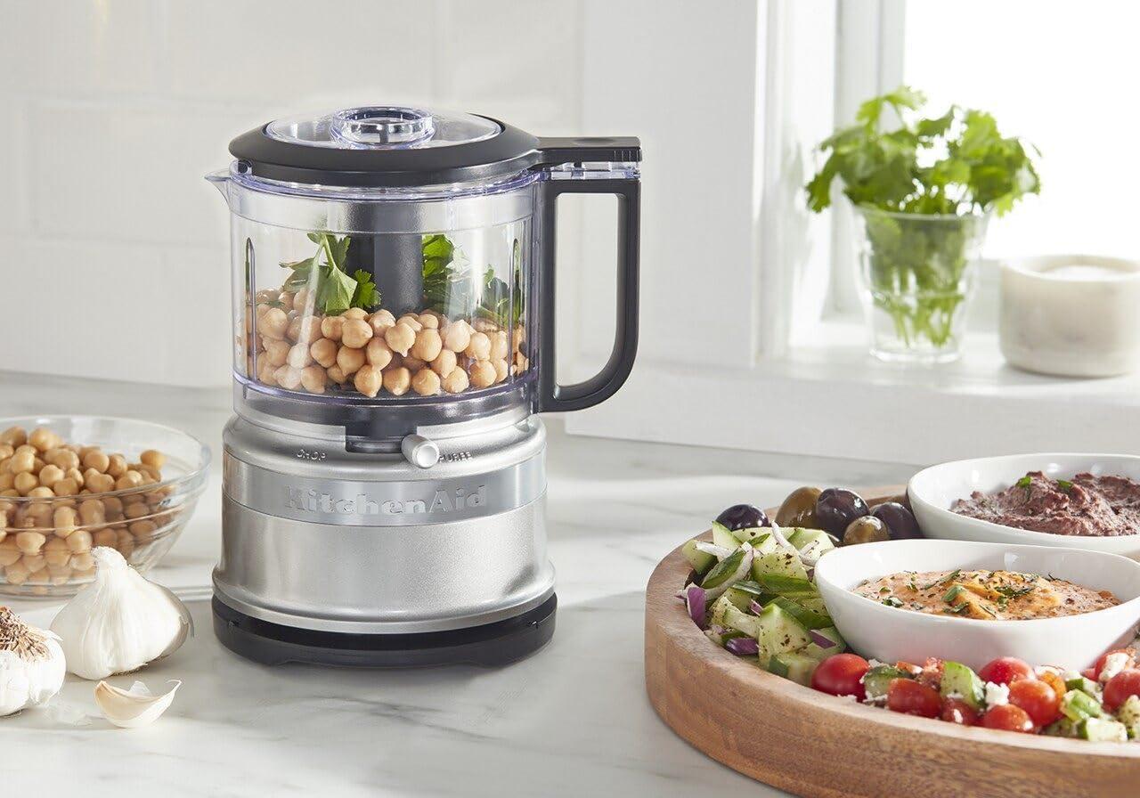 imageKitchenAid 35 Cup Food Chopper KFC3516AQ Aqua SkyContour Silver