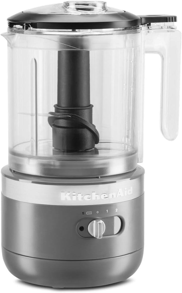 imageKitchenAid 5 Cup Food Chopper Cordless KFCB519VB Blue VelvetCharcoal Grey