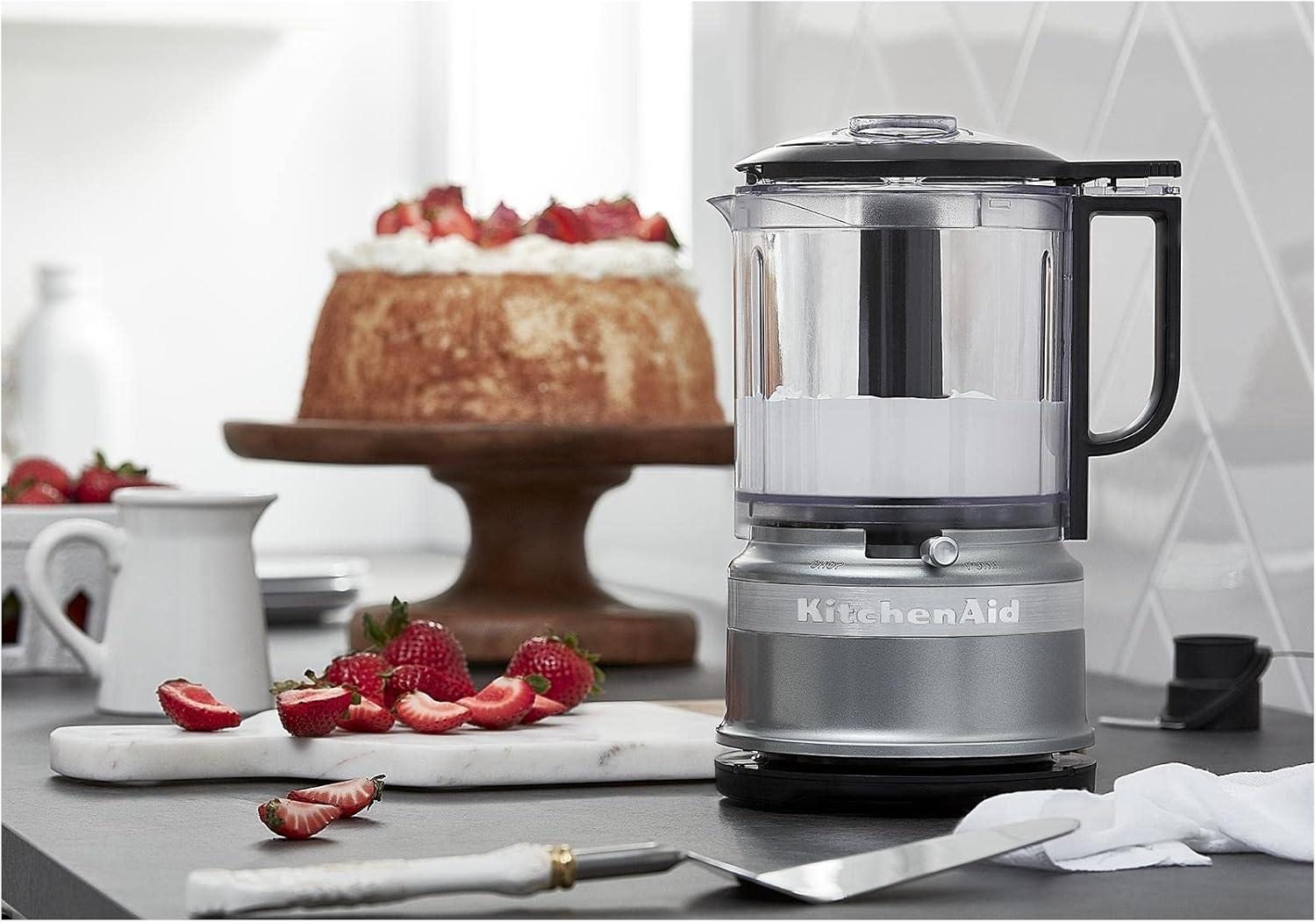 imageKitchenAid 5 Cup Food Chopper Cordless KFCB519VB Blue VelvetContour Silver