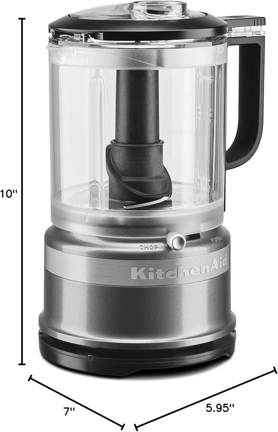 imageKitchenAid 5 Cup Food Chopper Cordless KFCB519VB Blue VelvetContour Silver