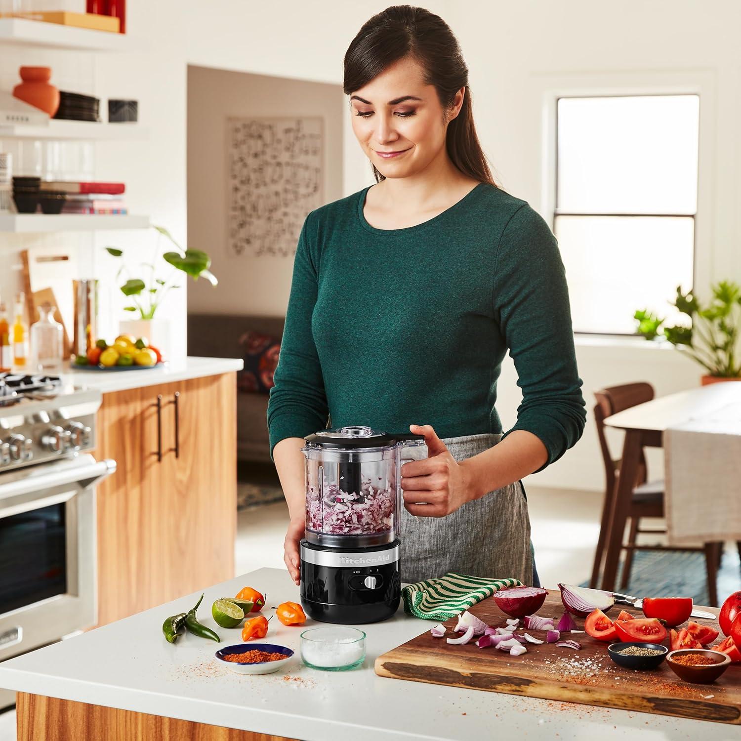 imageKitchenAid 5 Cup Food Chopper Cordless KFCB519VB Blue VelvetOnyx Black