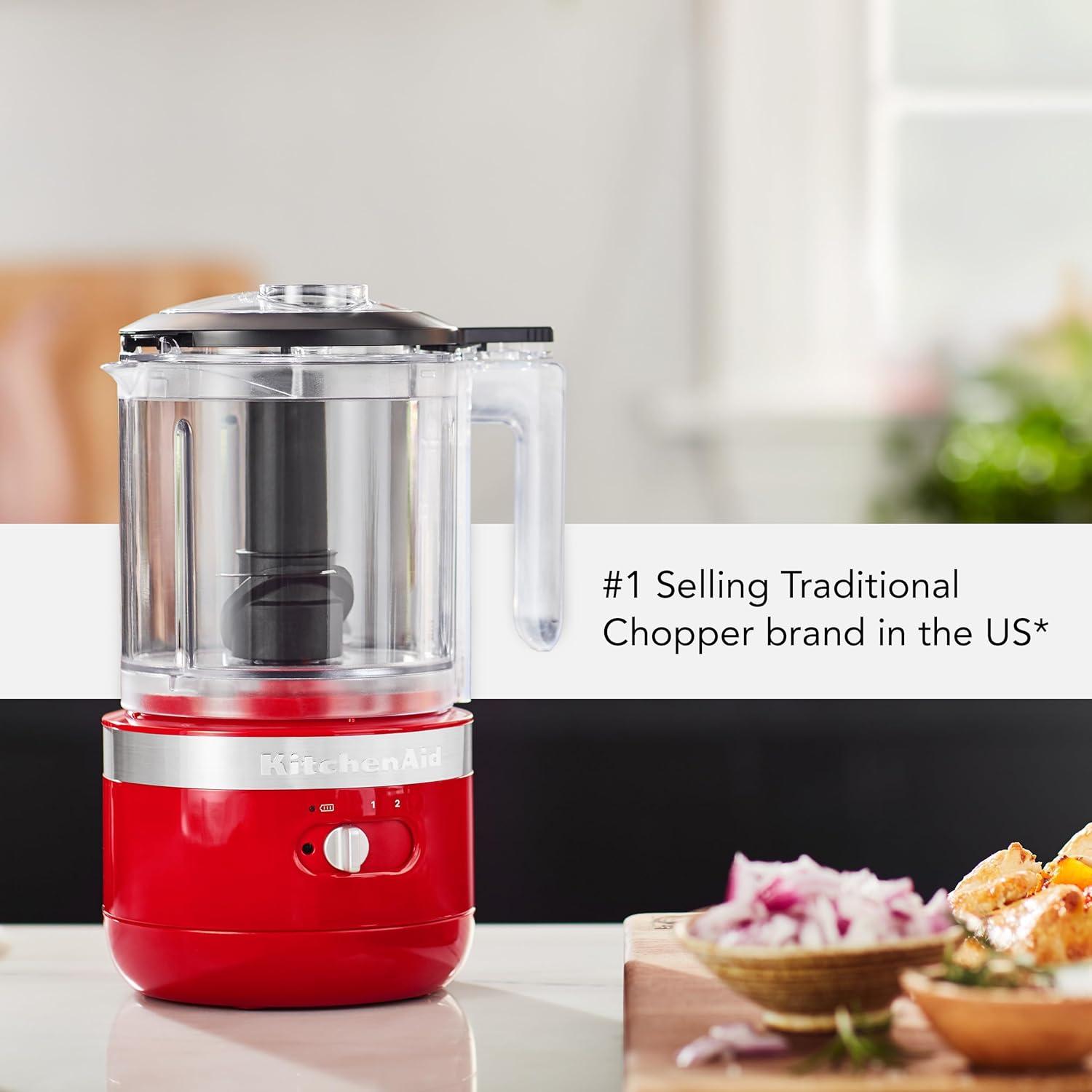 imageKitchenAid 5 Cup Food Chopper Cordless KFCB519VB Blue VelvetPassion Red