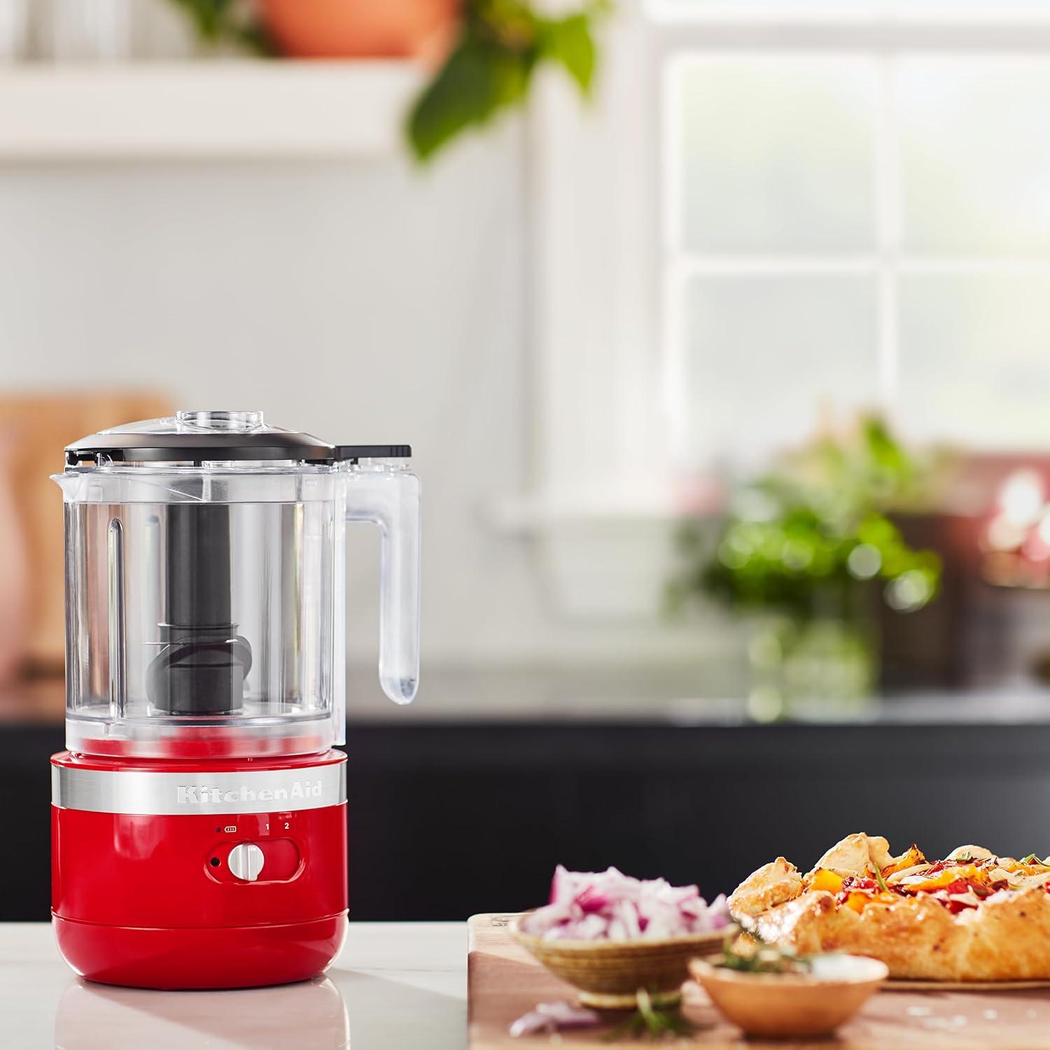 imageKitchenAid 5 Cup Food Chopper Cordless KFCB519VB Blue VelvetPassion Red