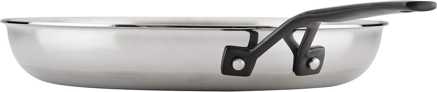 imageKitchenAid 5Ply Clad Polished Stainless Steel Frying PanSkillet 10 Inch Stainless SteelStainless Steel