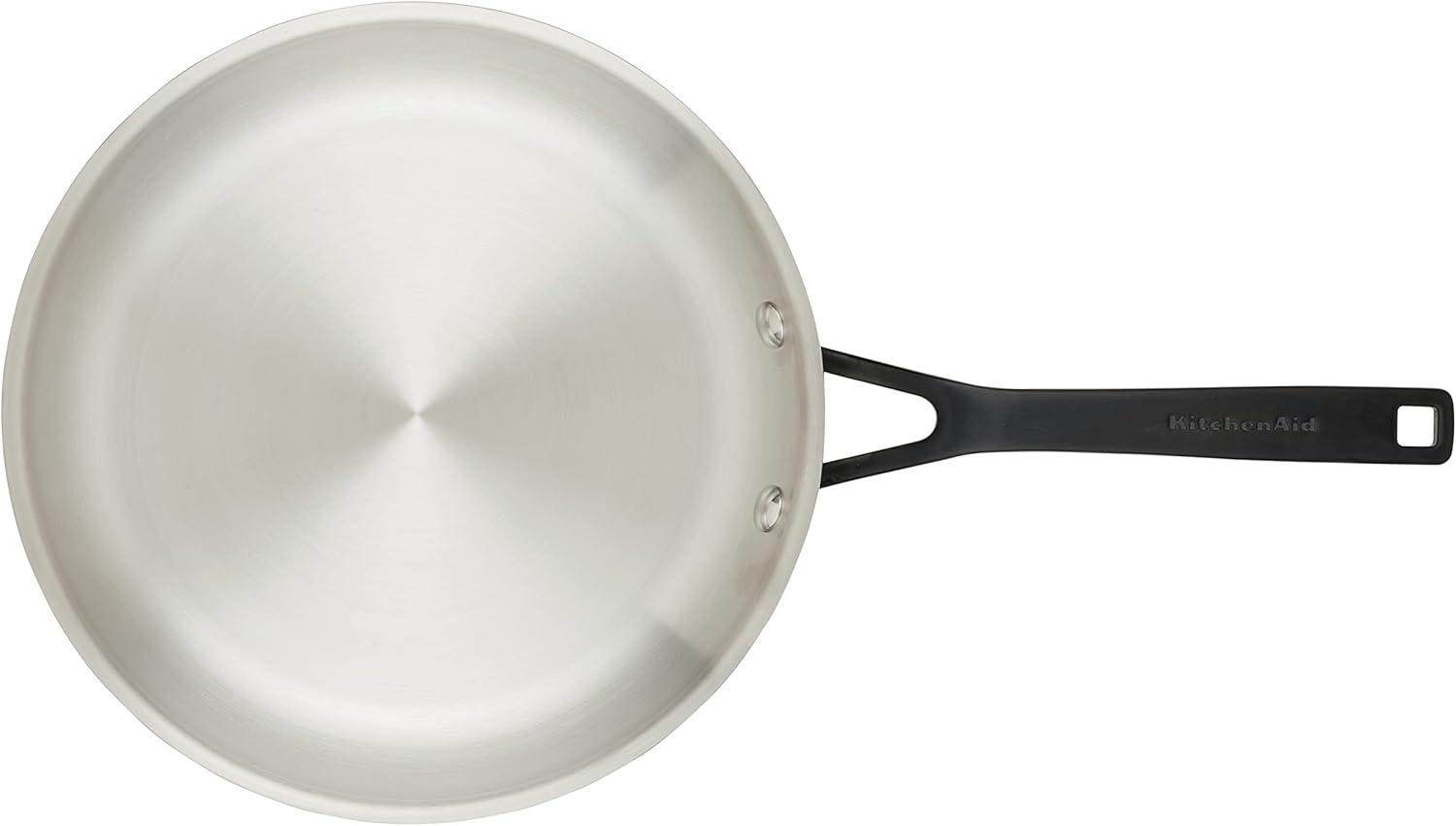 imageKitchenAid 5Ply Clad Polished Stainless Steel Frying PanSkillet 10 Inch Stainless SteelStainless Steel