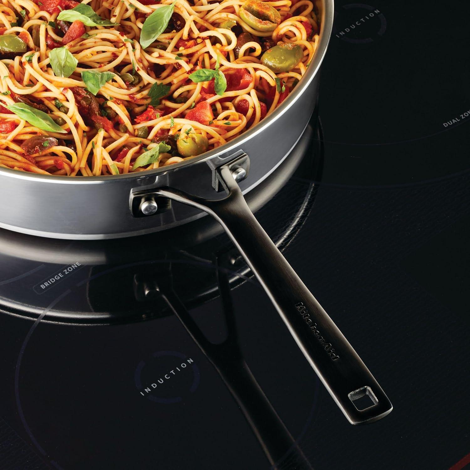 imageKitchenAid 5Ply Clad Polished Stainless Steel Frying PanSkillet 10 Inch Stainless SteelStainless Steel