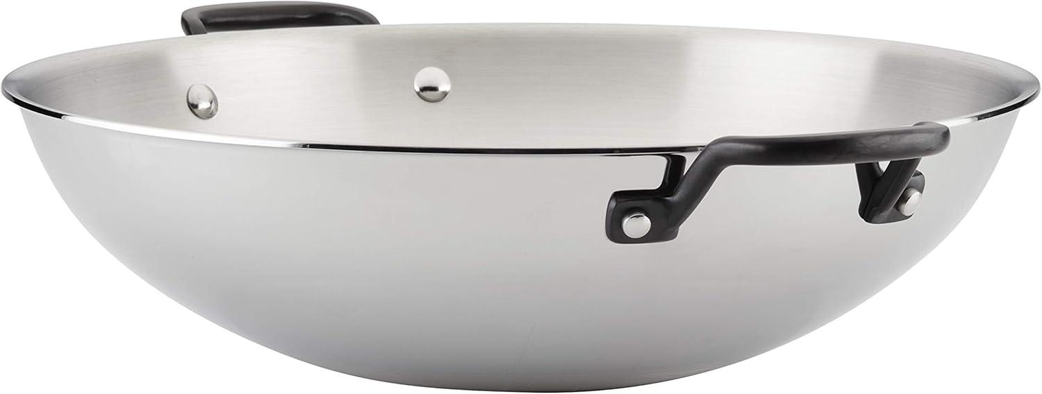 imageKitchenAid 5Ply Clad Polished Stainless Steel Frying PanSkillet 10 Inch Stainless SteelStainless Steel