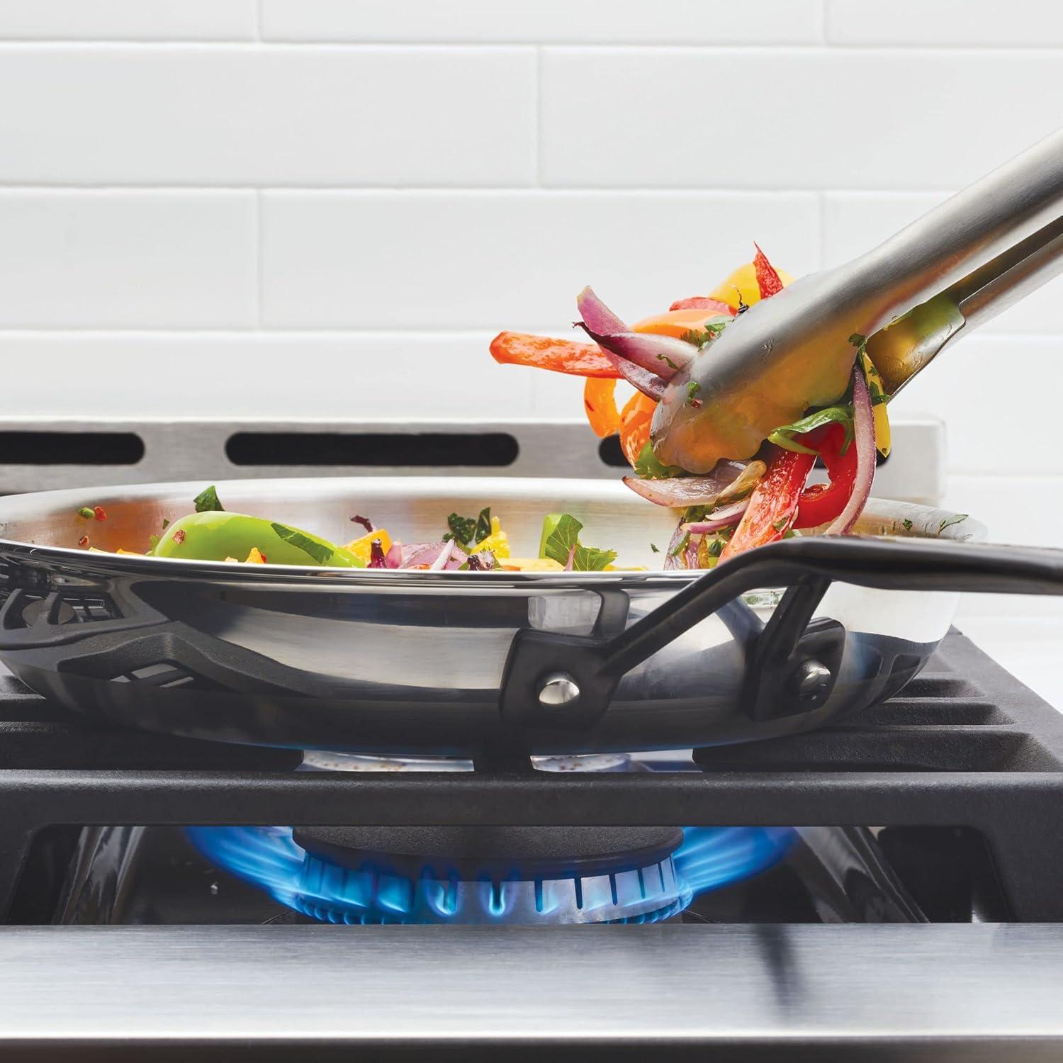 imageKitchenAid 5Ply Clad Polished Stainless Steel Frying PanSkillet 10 Inch Stainless SteelStainless Steel