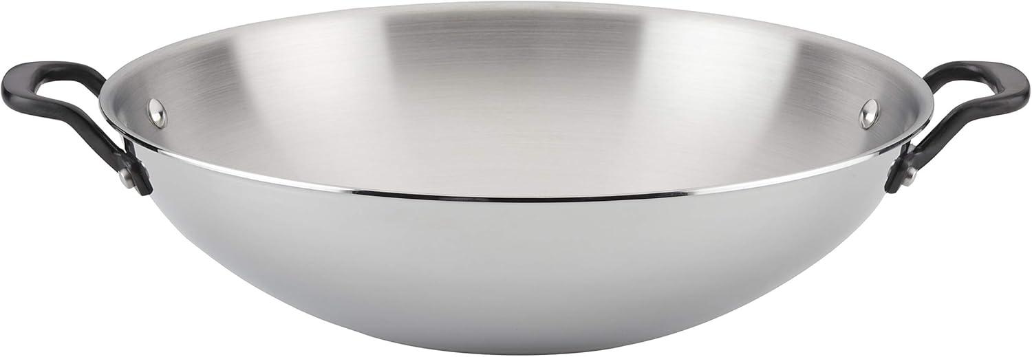 imageKitchenAid 5Ply Clad Polished Stainless Steel Frying PanSkillet 10 Inch Stainless SteelStainless Steel