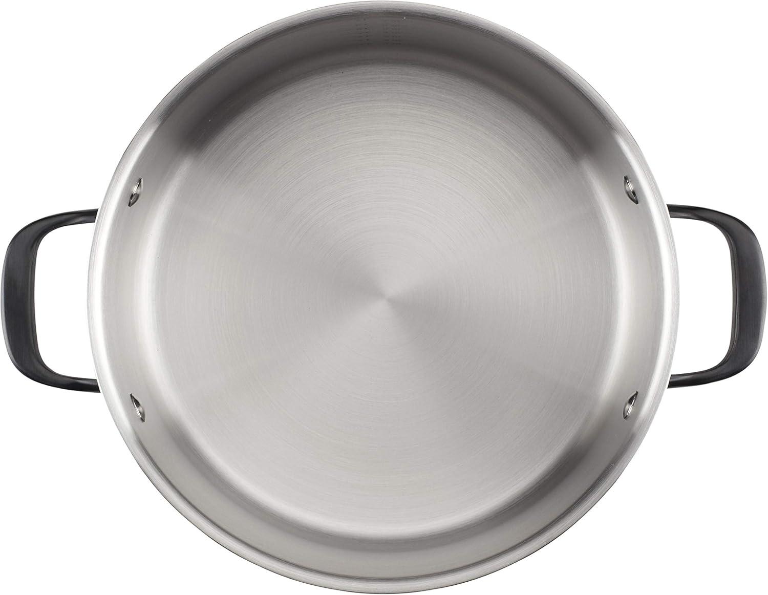 imageKitchenAid 5Ply Clad Polished Stainless Steel Stock PotStockpot with Lid 8 QuartStainless