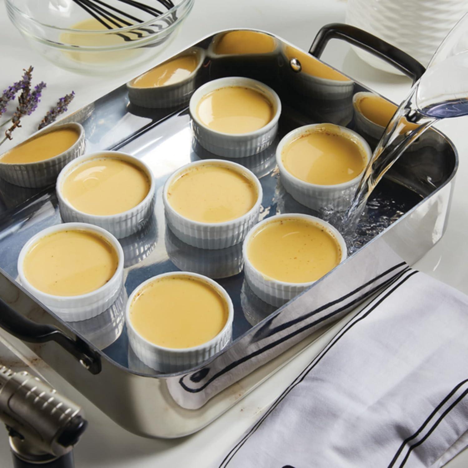 imageKitchenAid 5Ply Clad Stainless Steel Roasting PanRoaster with Removable Rack 15 Inch x 115 Inch Polished Stainless Steel