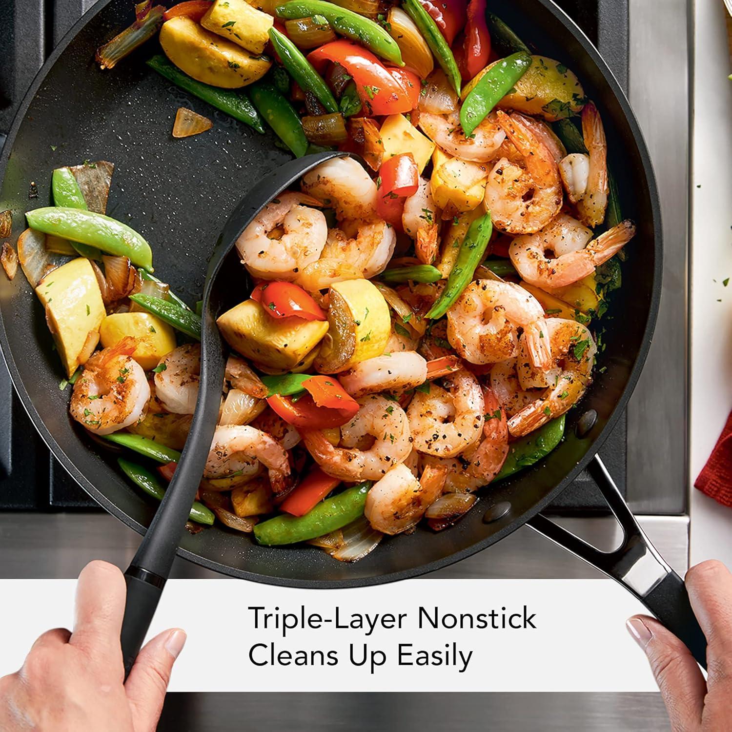 imageKitchenAid 84802 Hard Anodized Nonstick Frying PanSkillet 1225 Inch Onyx BlackOnyx Black