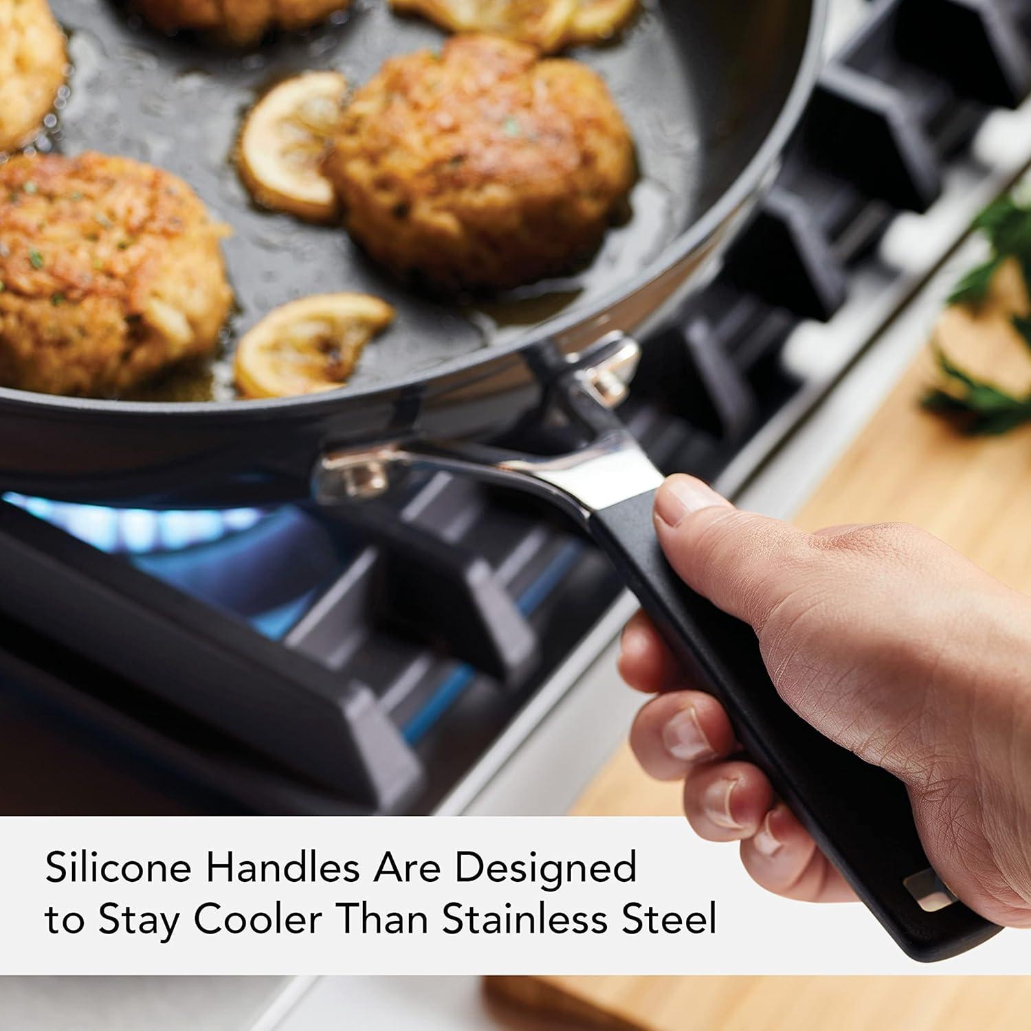 imageKitchenAid 84802 Hard Anodized Nonstick Frying PanSkillet 1225 Inch Onyx BlackOnyx Black