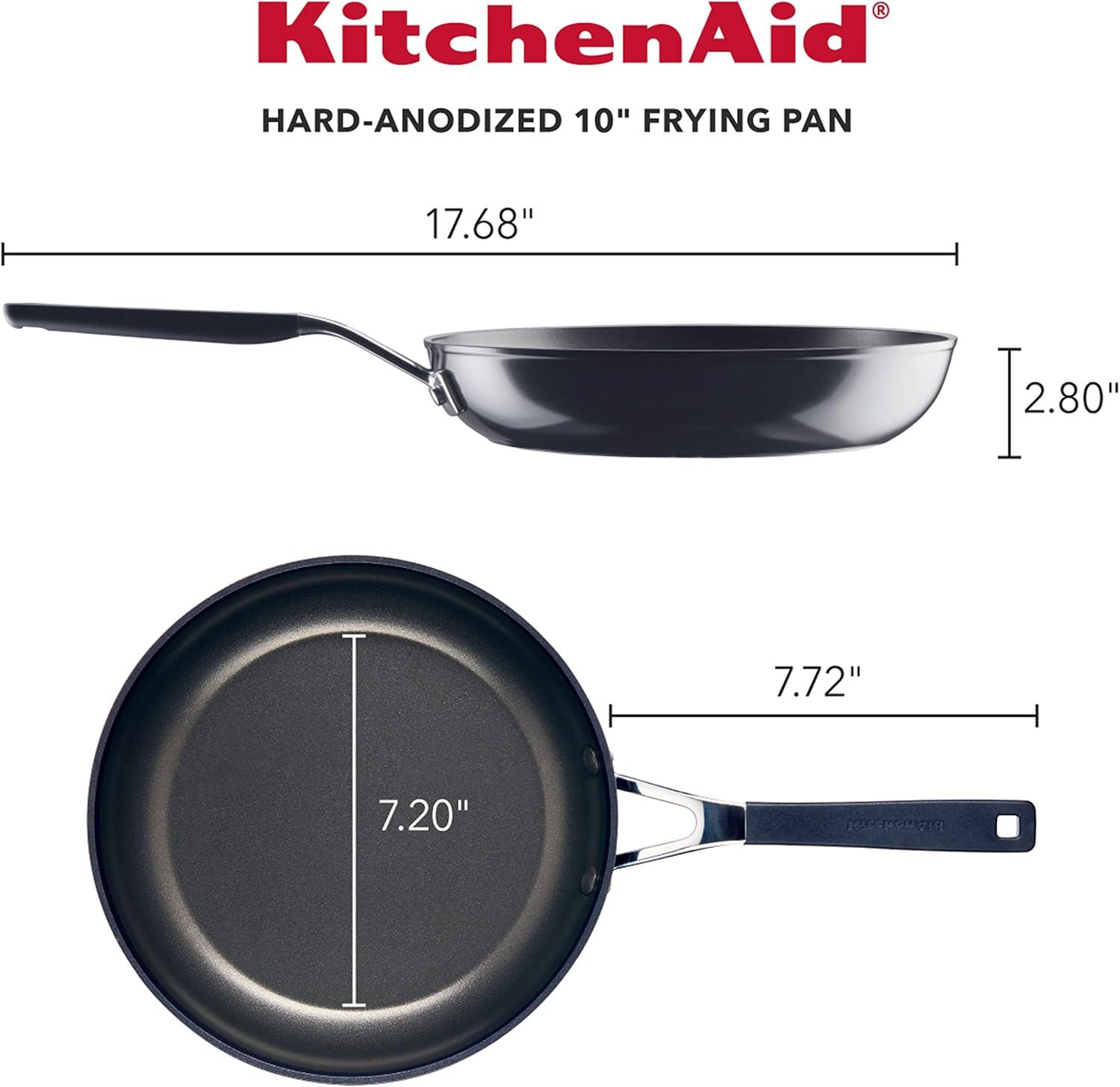 imageKitchenAid 84802 Hard Anodized Nonstick Frying PanSkillet 1225 Inch Onyx BlackOnyx Black