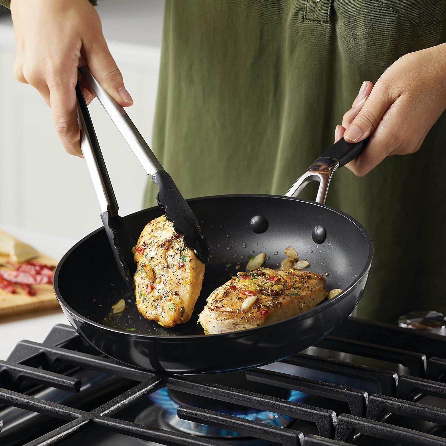 imageKitchenAid 84802 Hard Anodized Nonstick Frying PanSkillet 1225 Inch Onyx BlackOnyx Black
