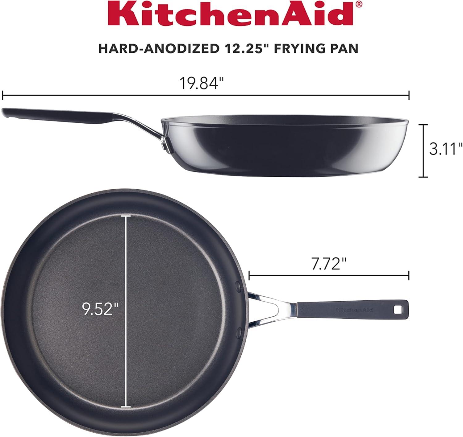 imageKitchenAid 84803 Hard Anodized Nonstick Frying PansSkillet Set 825 Inch and 10 Inch Onyx BlackOnyx Black