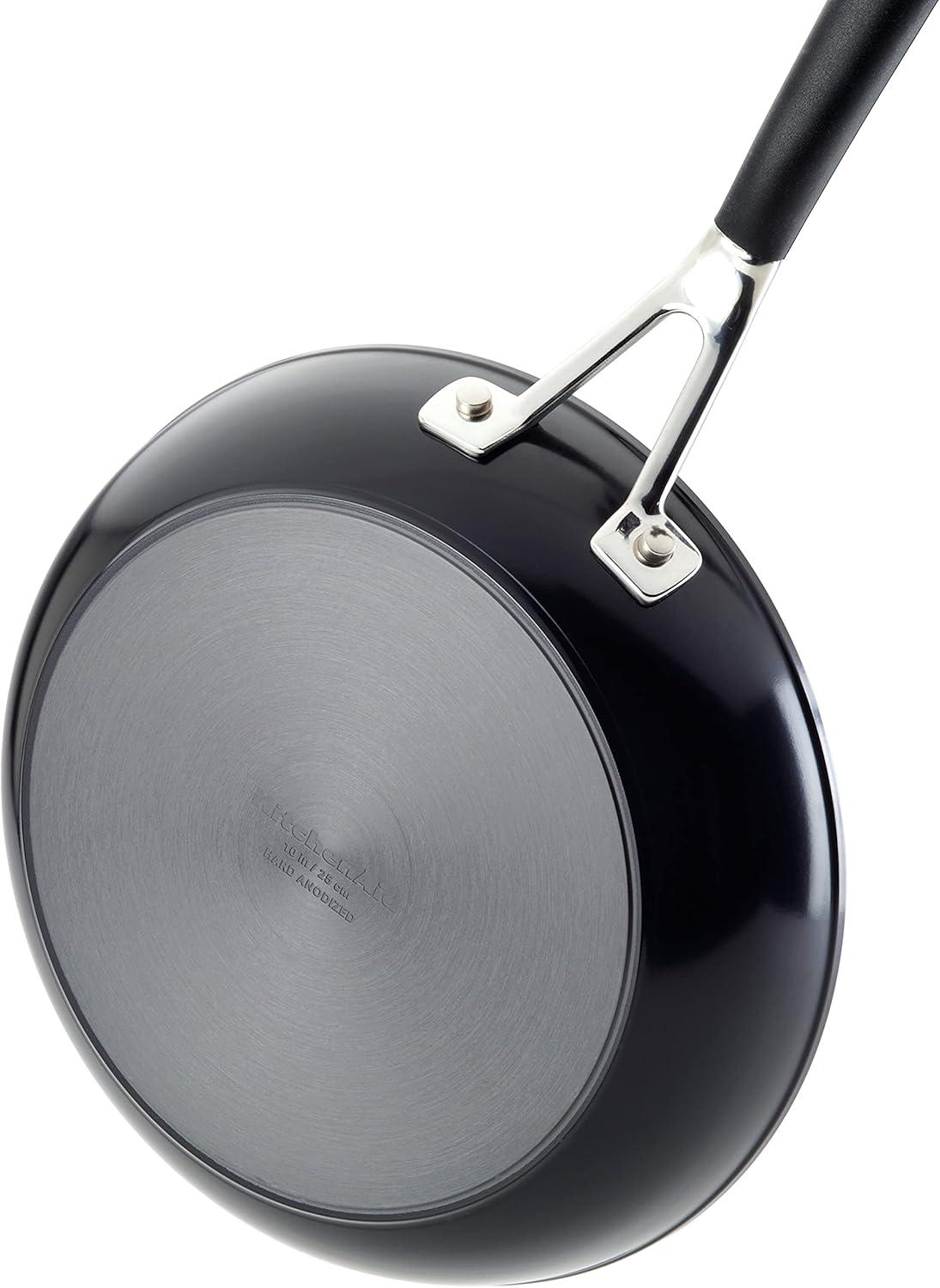 imageKitchenAid 84803 Hard Anodized Nonstick Frying PansSkillet Set 825 Inch and 10 Inch Onyx BlackOnyx Black