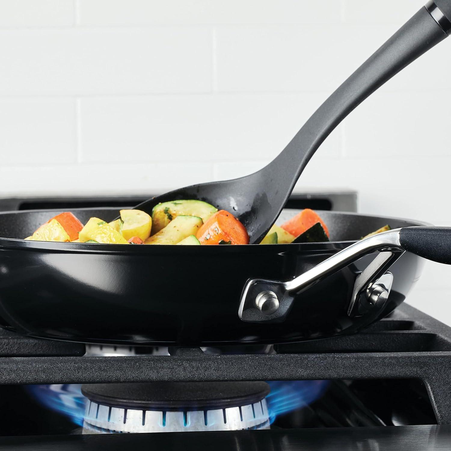 imageKitchenAid 84803 Hard Anodized Nonstick Frying PansSkillet Set 825 Inch and 10 Inch Onyx BlackOnyx Black