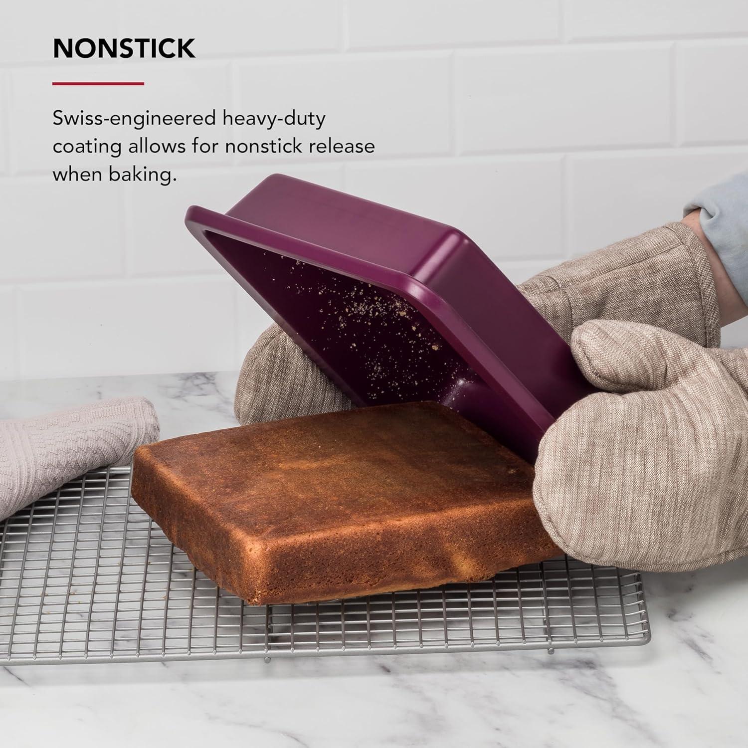 imageKitchenAid 9in Nonstick Aluminized Steel Square Cake Pan Mineral WaterBeetroot