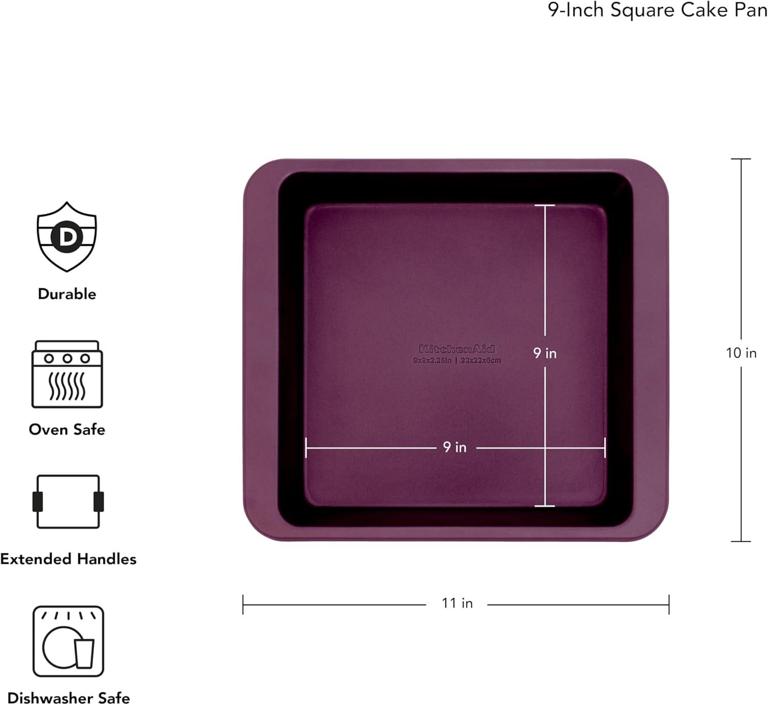 imageKitchenAid 9in Nonstick Aluminized Steel Square Cake Pan Mineral WaterBeetroot