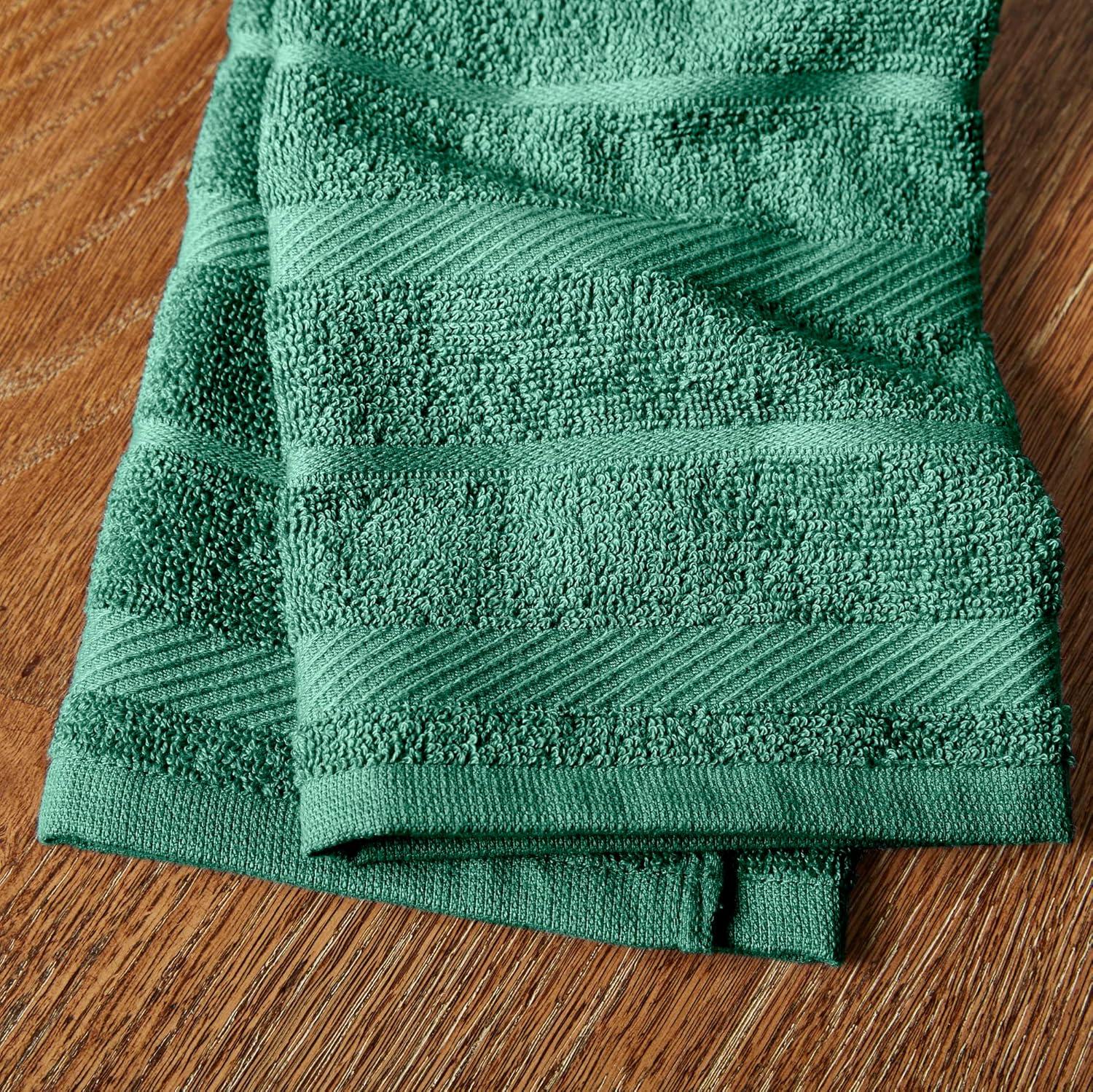 imageKitchenAid Albany Kitchen Towel 4Pack Set Lavender CreamWhite 16quotx26quotDark Green