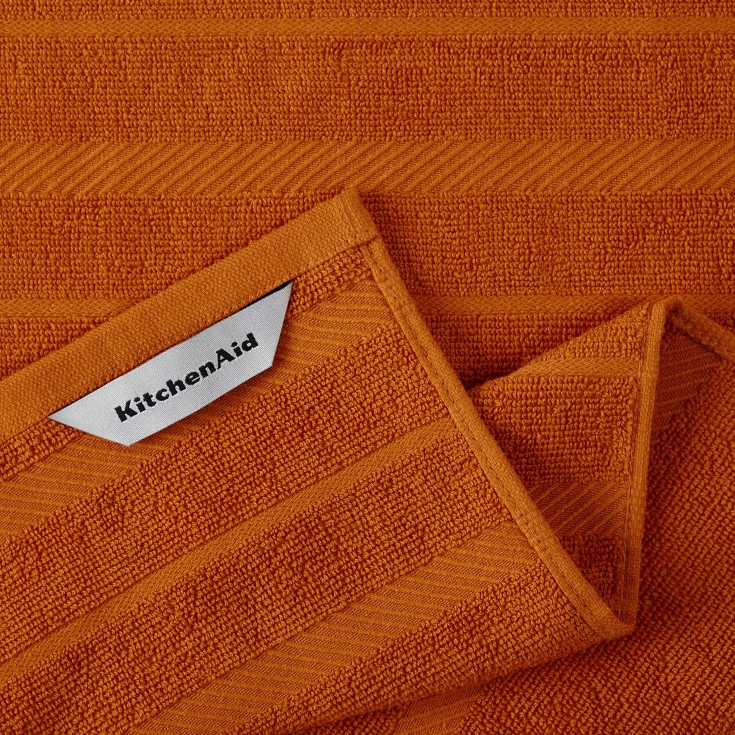 imageKitchenAid Albany Kitchen Towel 4Pack Set Lavender CreamWhite 16quotx26quotHoney