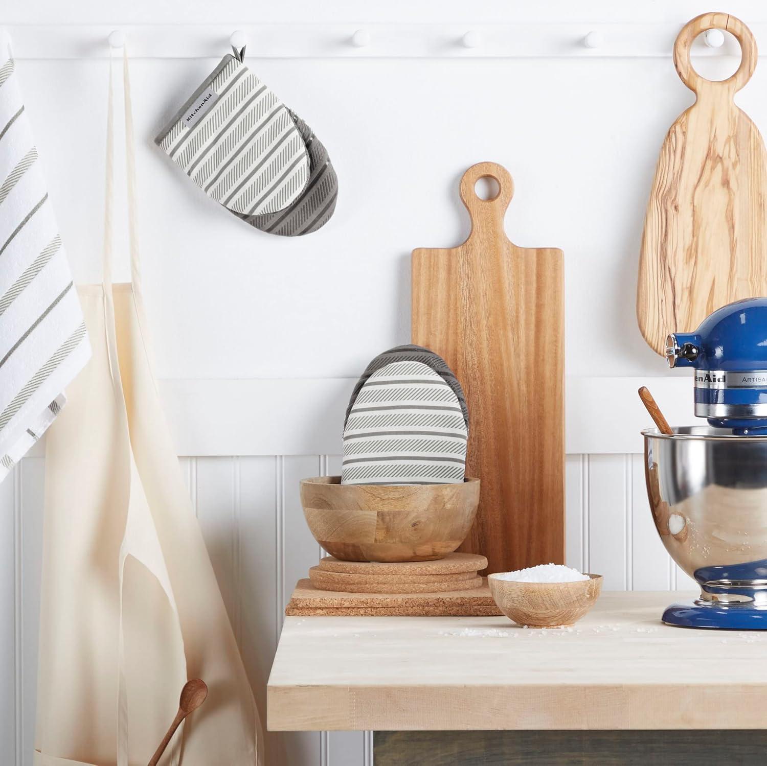 imageKitchenAid Albany Mini Oven Mitt 2Pack Set Dried Rose 55quotx8quotGray