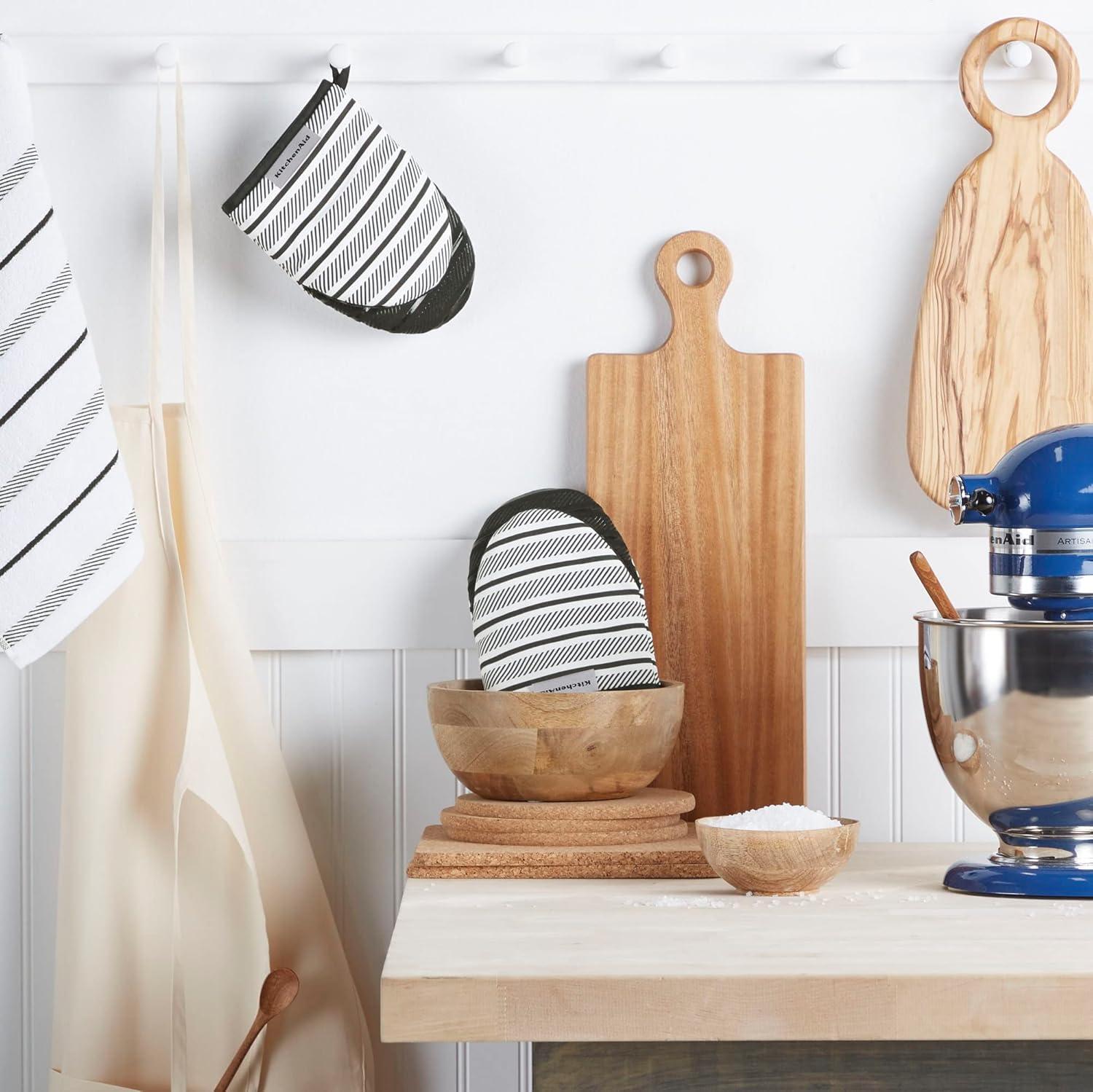 imageKitchenAid Albany Mini Oven Mitt 2Pack Set Dried Rose 55quotx8quotMatte Black