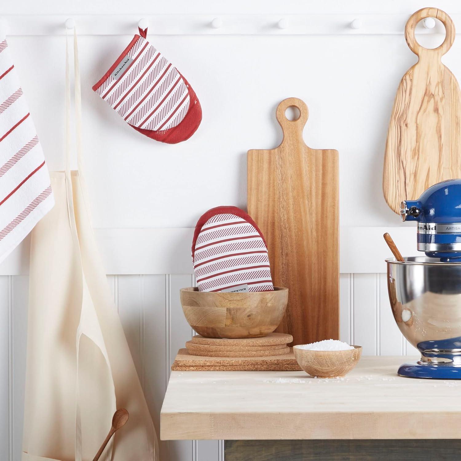 imageKitchenAid Albany Mini Oven Mitt 2Pack Set Dried Rose 55quotx8quotPassion Red