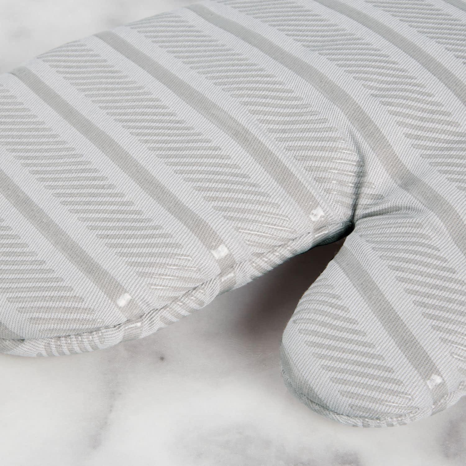 imageKitchenAid Albany Oven Mitt 2Pack Set Aqua Sky 7quotx13quotMatte Grey