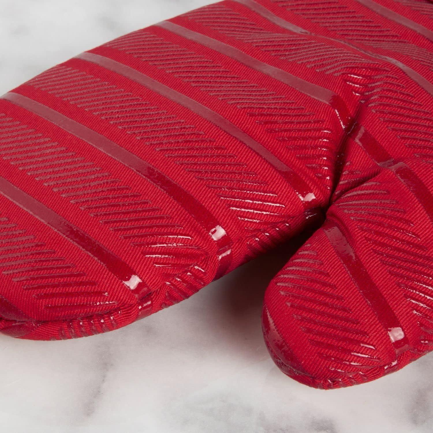 imageKitchenAid Albany Oven Mitt 2Pack Set Aqua Sky 7quotx13quotPassion Red