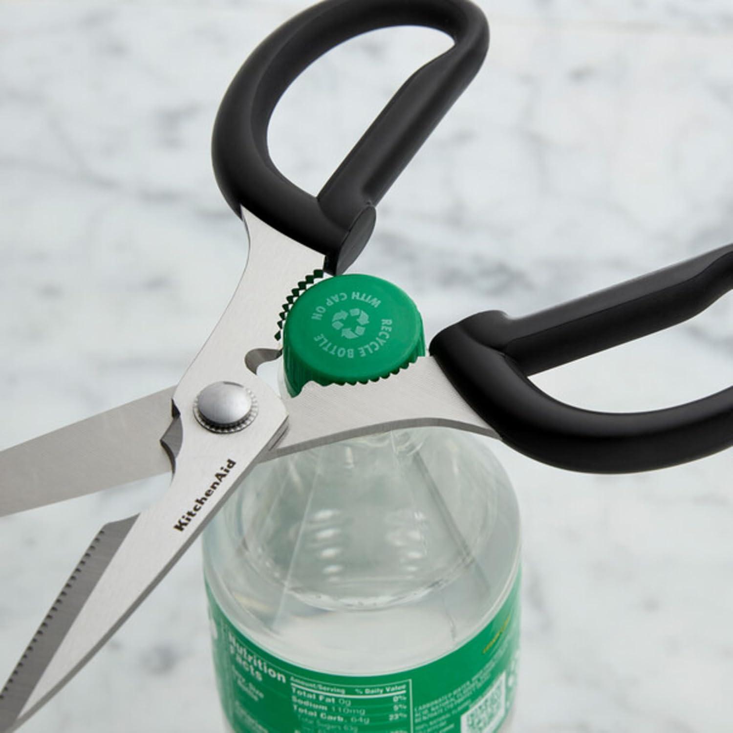 imageKitchenAid All Purpose Kitchen Shears with Protective Sheath Durable Stainless Steel Scissors Dishwasher Safe Soft Grip Comfort Handle 872 Inch Lavendar CreamBlackRed