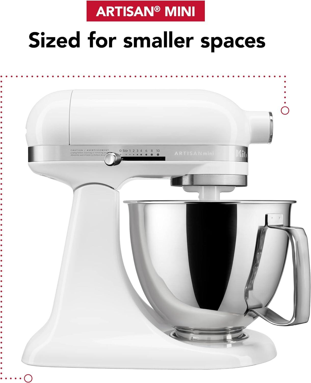 imageKitchenAid Artisan Mini 35 Quart TiltHead Stand Mixer KSM3316X WhiteWhite