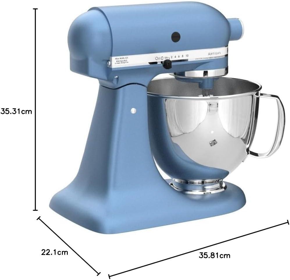 imageKitchenAid Artisan Series 5 Quart Tilt Head Stand Mixer with Pouring Shield KSM150PS Lavender CreamBlue Velvet