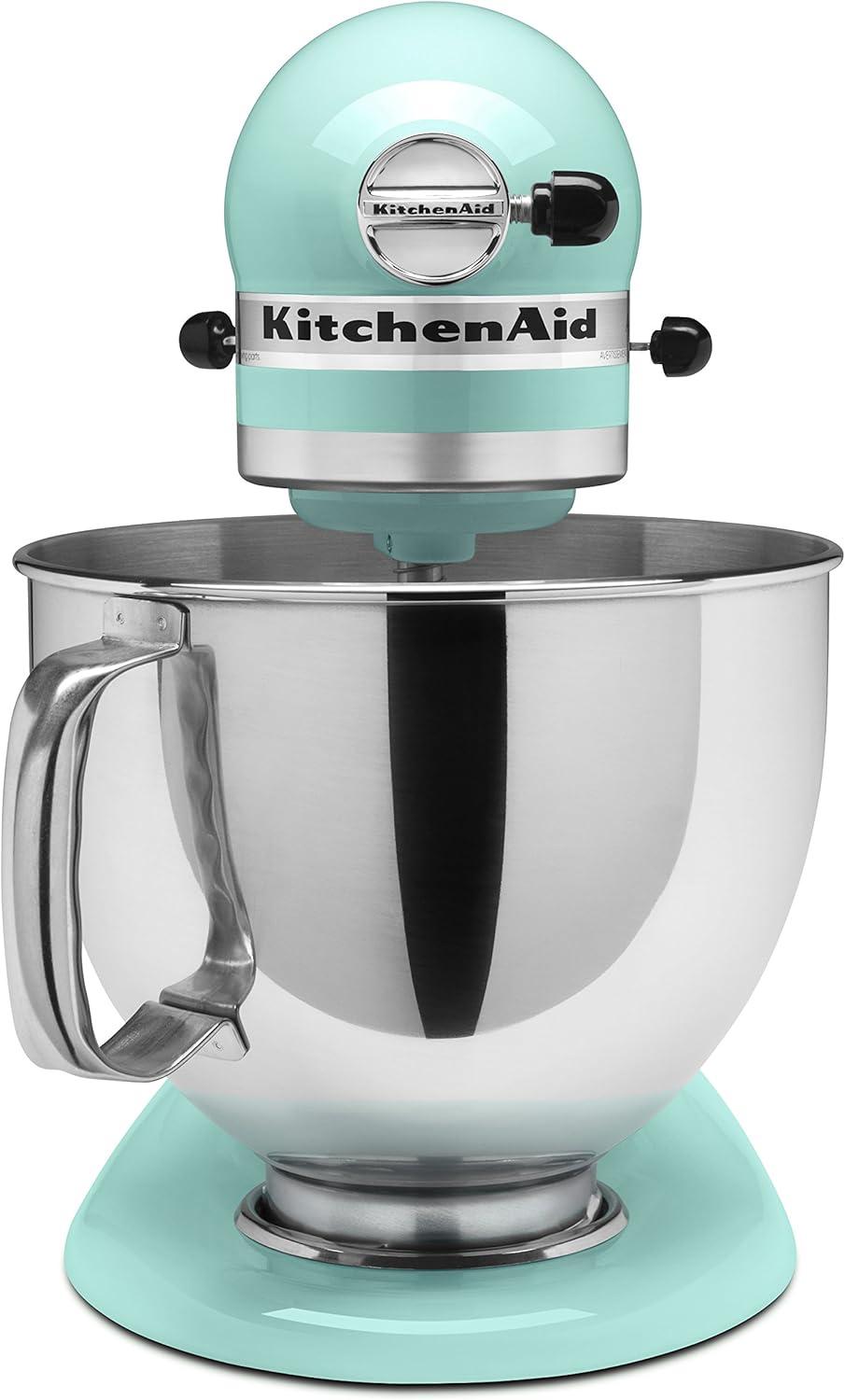 imageKitchenAid Artisan Series 5 Quart Tilt Head Stand Mixer with Pouring Shield KSM150PS Lavender CreamIce Blue