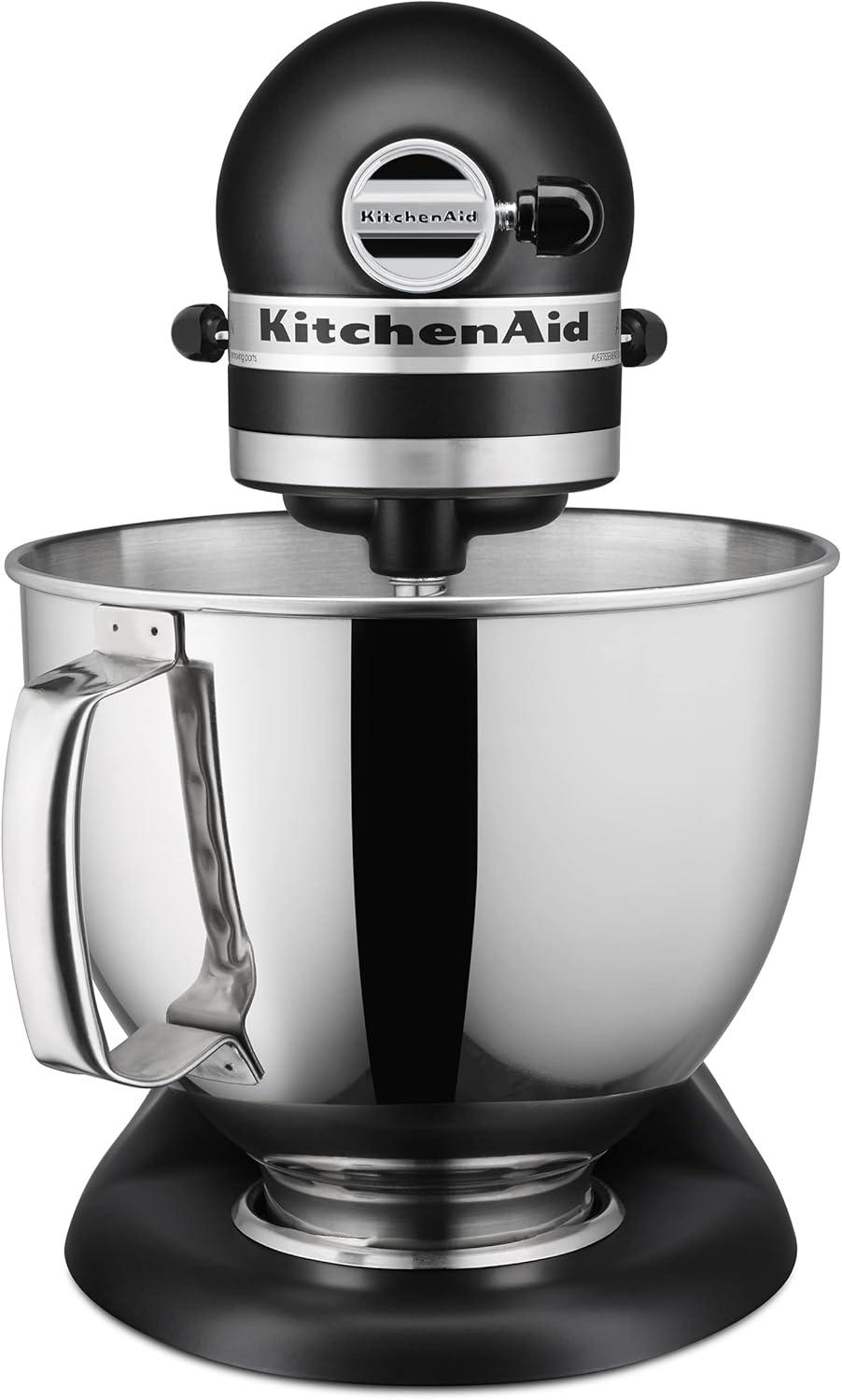 imageKitchenAid Artisan Series 5 Quart Tilt Head Stand Mixer with Pouring Shield KSM150PS Lavender CreamMatte Black