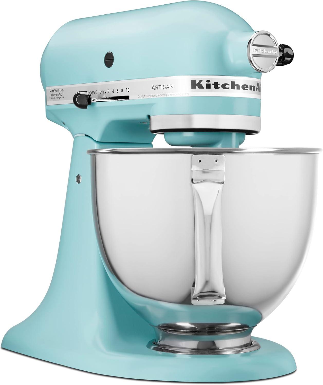 imageKitchenAid Artisan Series 5 Quart Tilt Head Stand Mixer with Pouring Shield KSM150PS Lavender CreamMineral Water
