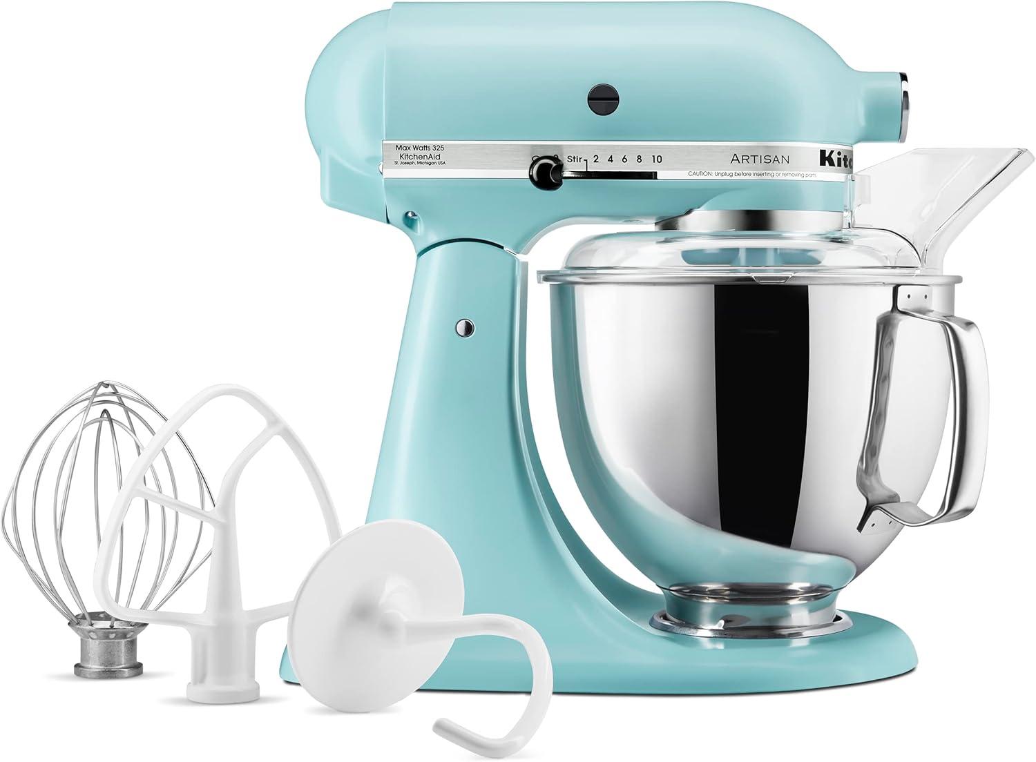 imageKitchenAid Artisan Series 5 Quart Tilt Head Stand Mixer with Pouring Shield KSM150PS Lavender CreamMineral Water