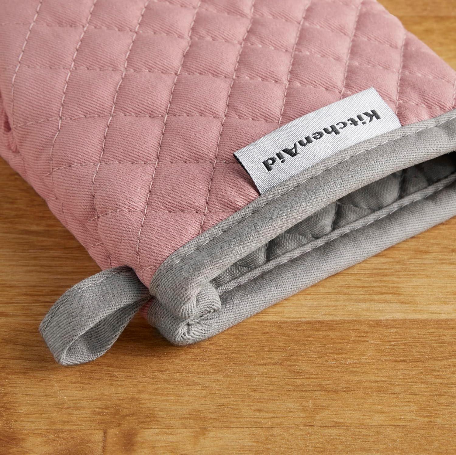 imageKitchenAid Asteroid Mini Oven Mitt Set 55quotx8quot Dried Rose 2 PieceDried Rose